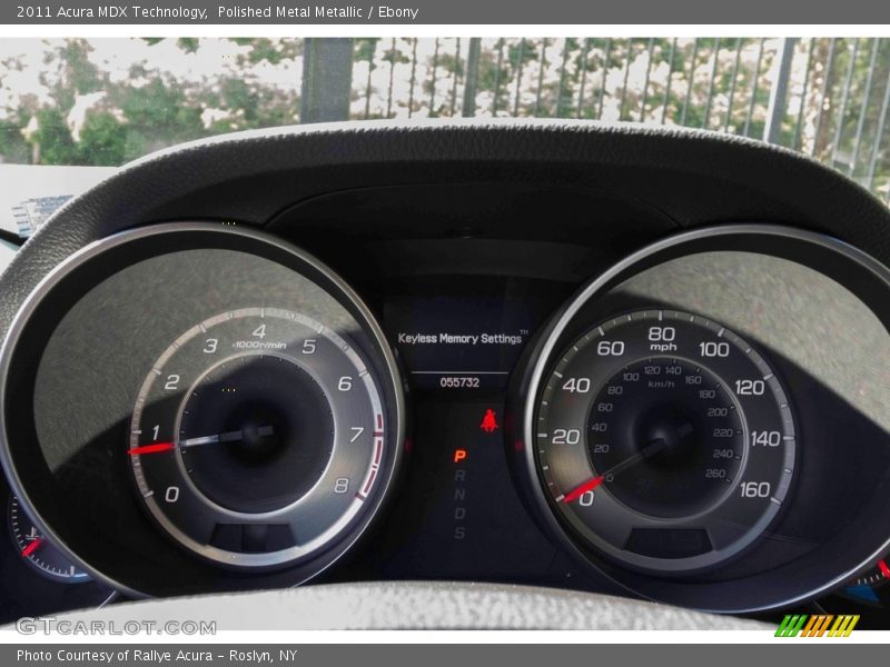 Polished Metal Metallic / Ebony 2011 Acura MDX Technology