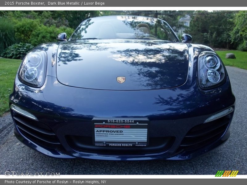Dark Blue Metallic / Luxor Beige 2015 Porsche Boxster