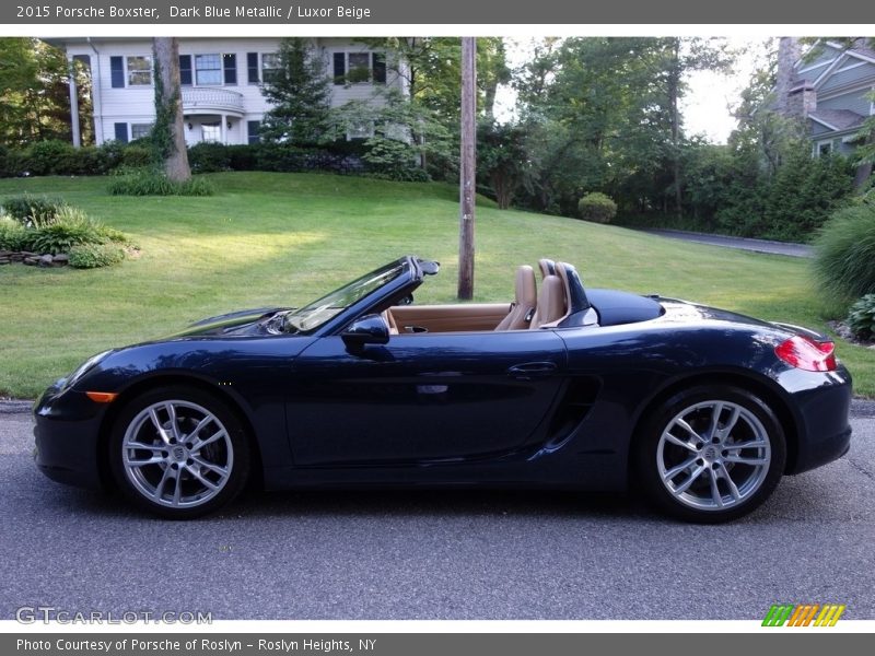 Dark Blue Metallic / Luxor Beige 2015 Porsche Boxster