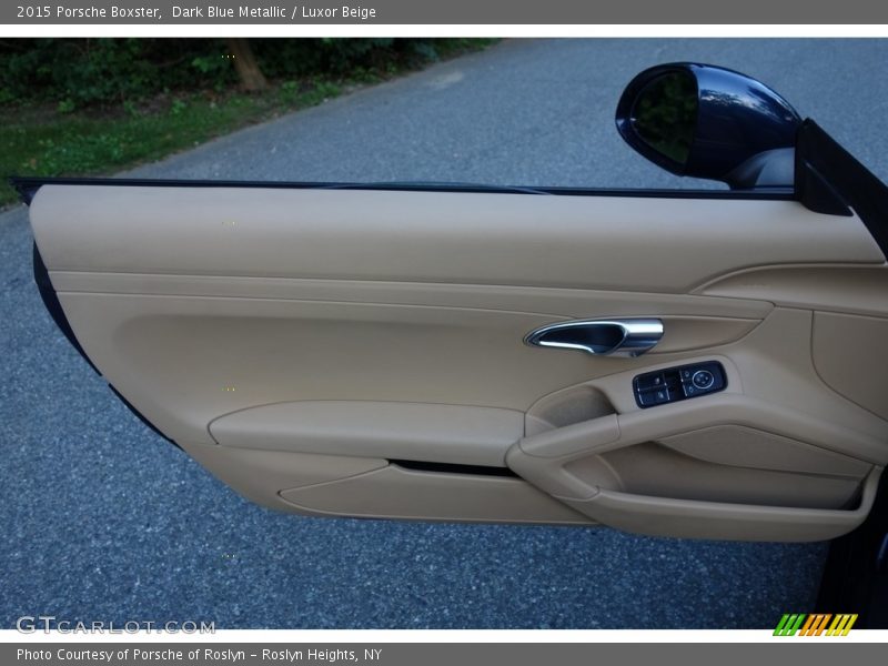 Dark Blue Metallic / Luxor Beige 2015 Porsche Boxster