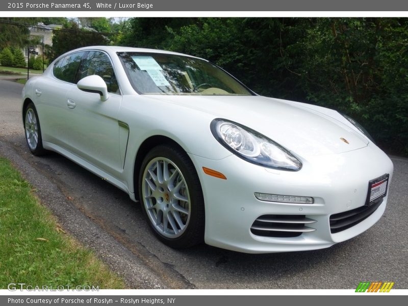 White / Luxor Beige 2015 Porsche Panamera 4S