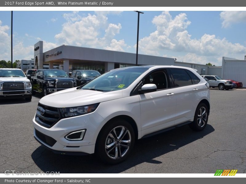 White Platinum Metallic / Ebony 2017 Ford Edge Sport AWD