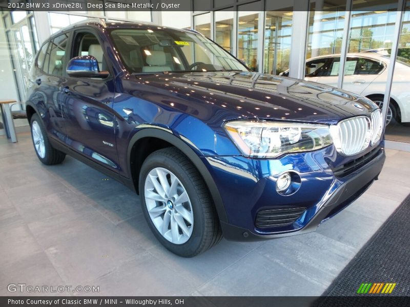 Deep Sea Blue Metallic / Oyster 2017 BMW X3 xDrive28i