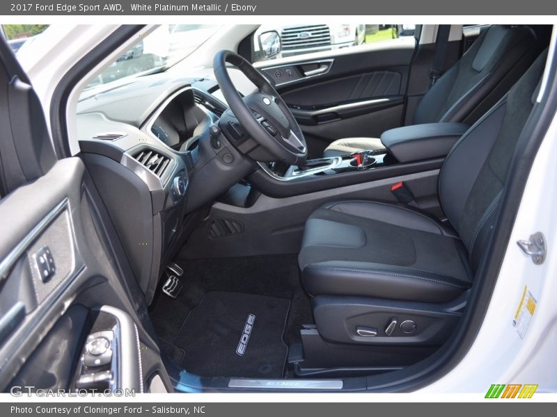 White Platinum Metallic / Ebony 2017 Ford Edge Sport AWD