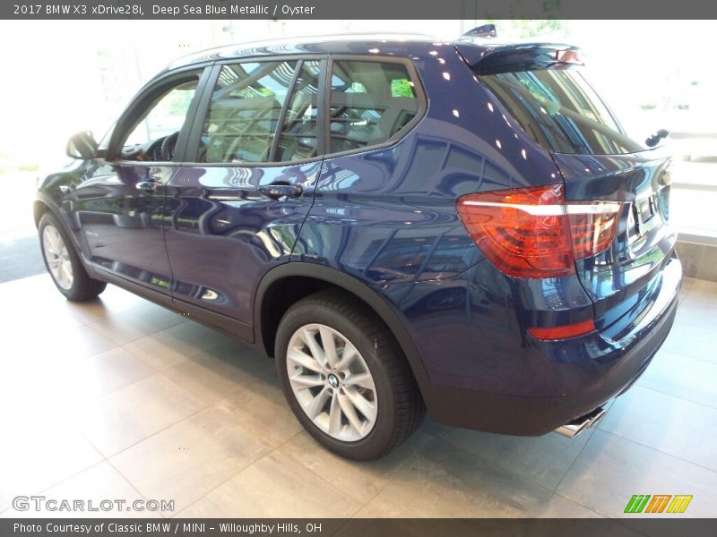 Deep Sea Blue Metallic / Oyster 2017 BMW X3 xDrive28i