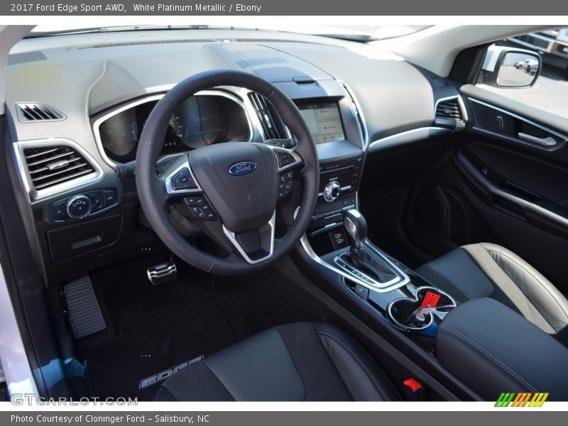 White Platinum Metallic / Ebony 2017 Ford Edge Sport AWD