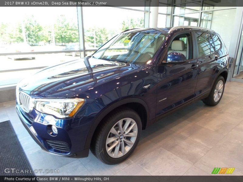 Deep Sea Blue Metallic / Oyster 2017 BMW X3 xDrive28i