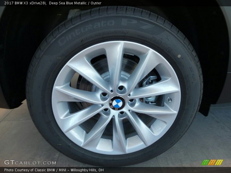 Deep Sea Blue Metallic / Oyster 2017 BMW X3 xDrive28i