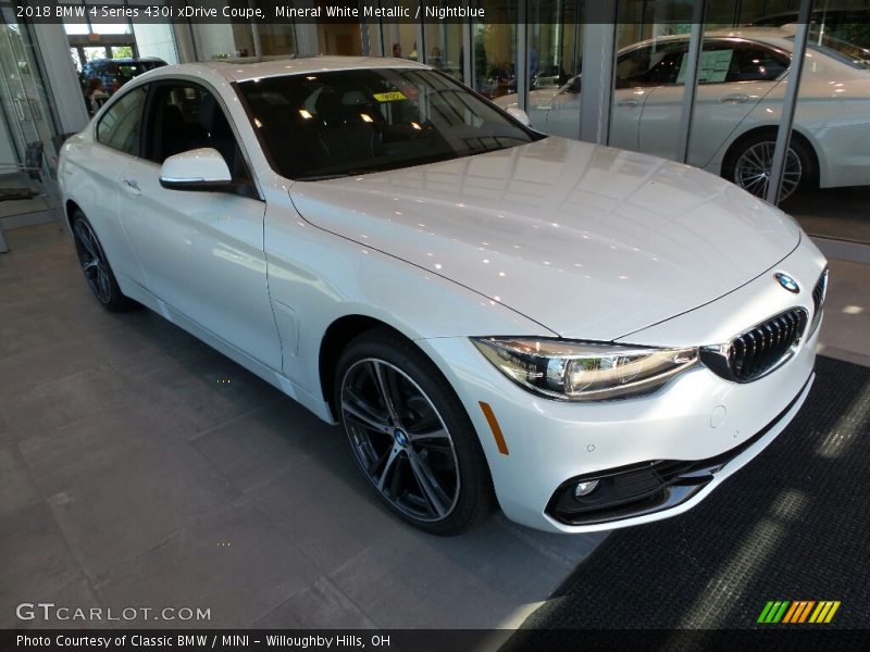 Mineral White Metallic / Nightblue 2018 BMW 4 Series 430i xDrive Coupe