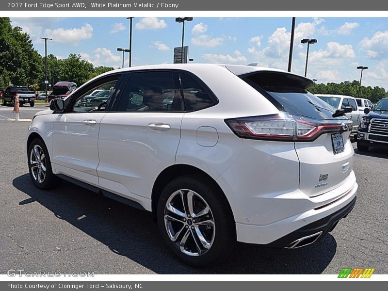 White Platinum Metallic / Ebony 2017 Ford Edge Sport AWD