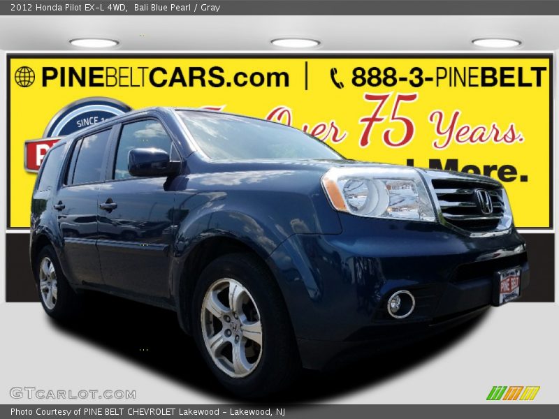 Bali Blue Pearl / Gray 2012 Honda Pilot EX-L 4WD