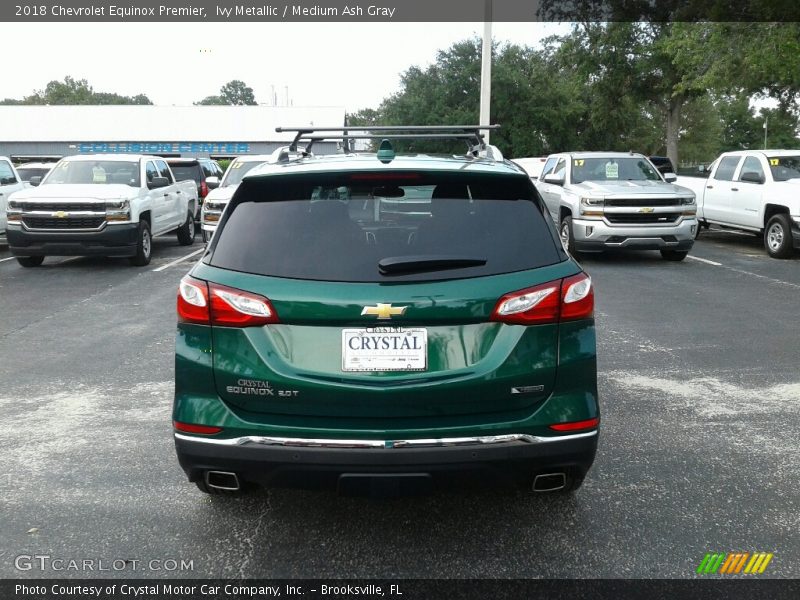 Ivy Metallic / Medium Ash Gray 2018 Chevrolet Equinox Premier