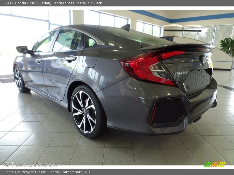 Modern Steel Metallic / Black 2017 Honda Civic Si Sedan