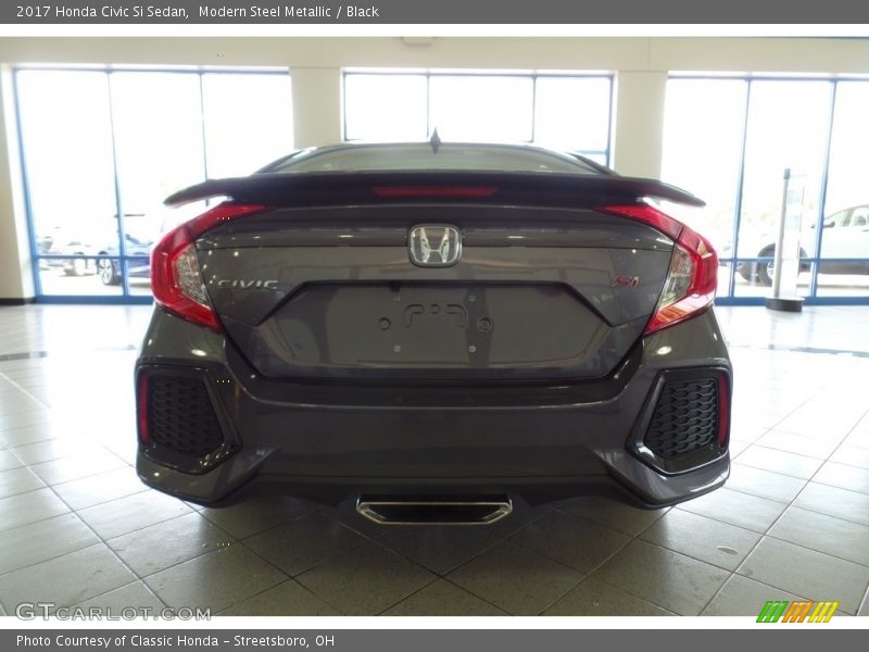 Modern Steel Metallic / Black 2017 Honda Civic Si Sedan