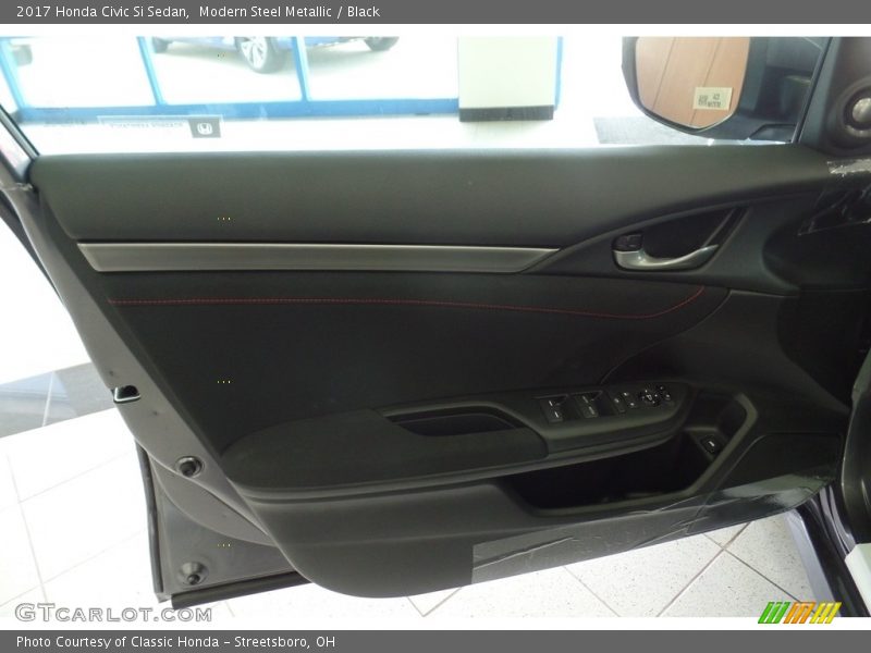 Modern Steel Metallic / Black 2017 Honda Civic Si Sedan