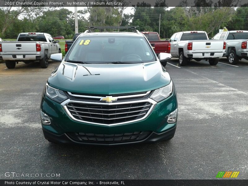 Ivy Metallic / Medium Ash Gray 2018 Chevrolet Equinox Premier