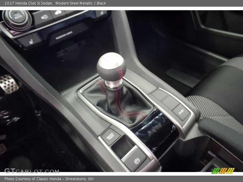 Modern Steel Metallic / Black 2017 Honda Civic Si Sedan