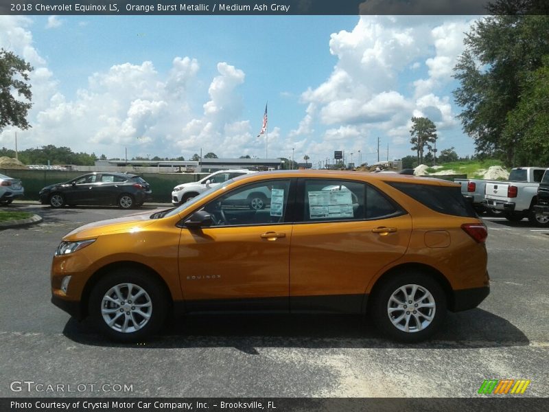 Orange Burst Metallic / Medium Ash Gray 2018 Chevrolet Equinox LS