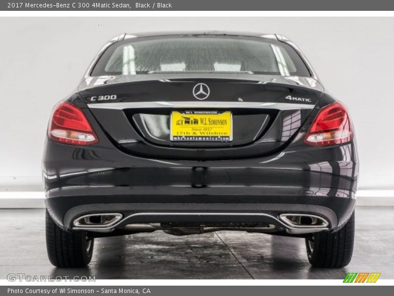 Black / Black 2017 Mercedes-Benz C 300 4Matic Sedan