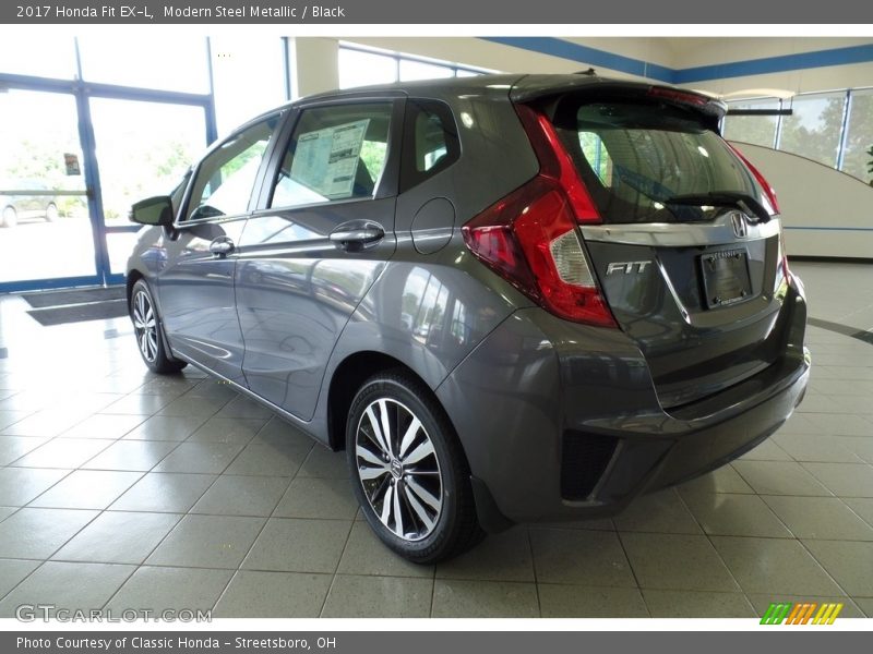 Modern Steel Metallic / Black 2017 Honda Fit EX-L