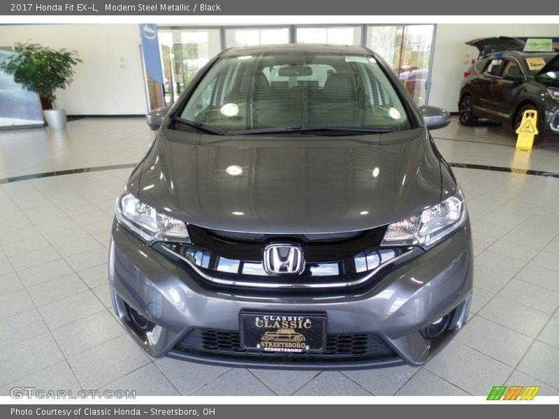 Modern Steel Metallic / Black 2017 Honda Fit EX-L
