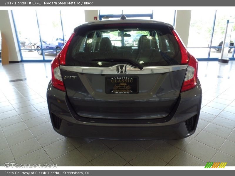 Modern Steel Metallic / Black 2017 Honda Fit EX-L