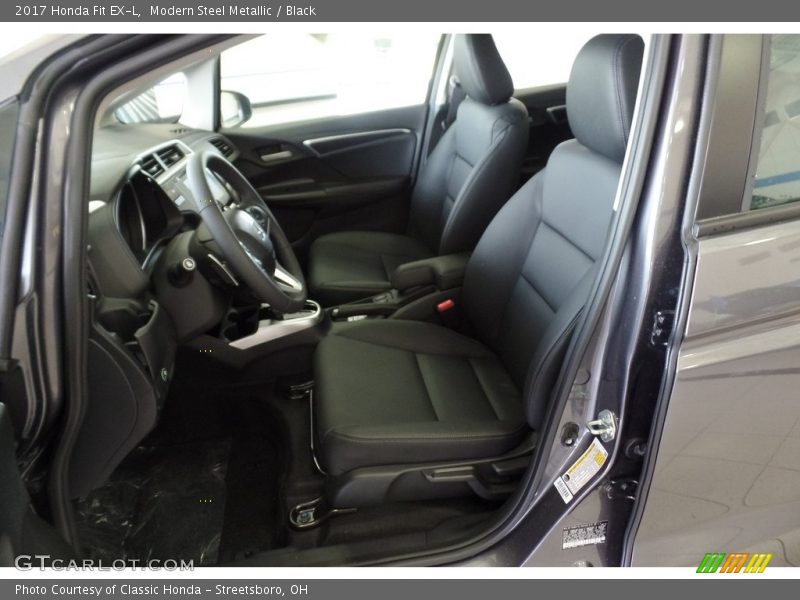 Modern Steel Metallic / Black 2017 Honda Fit EX-L