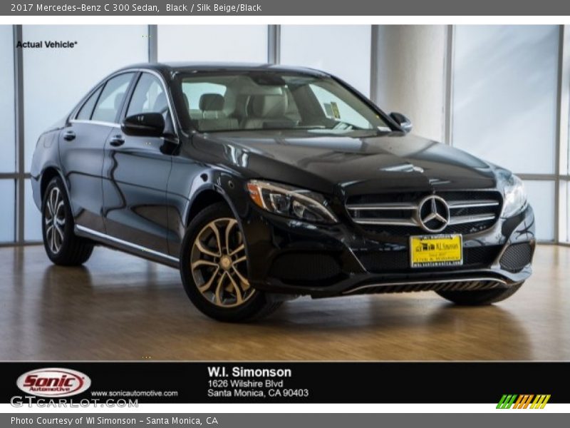 Black / Silk Beige/Black 2017 Mercedes-Benz C 300 Sedan