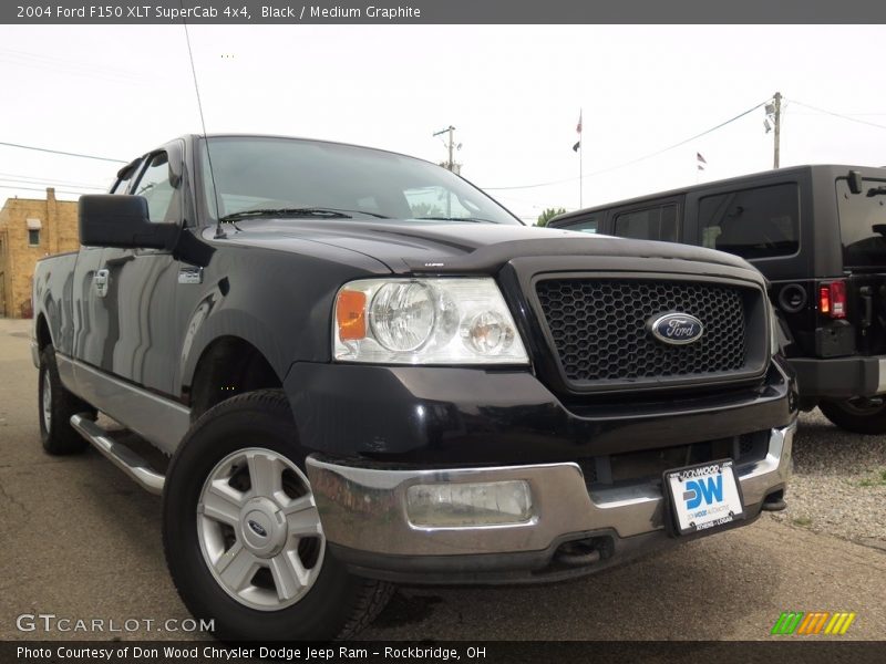 Black / Medium Graphite 2004 Ford F150 XLT SuperCab 4x4