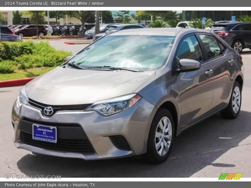 Blizzard Pearl White / Amber 2014 Toyota Corolla LE