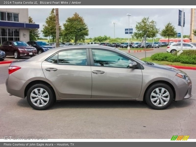 Blizzard Pearl White / Amber 2014 Toyota Corolla LE