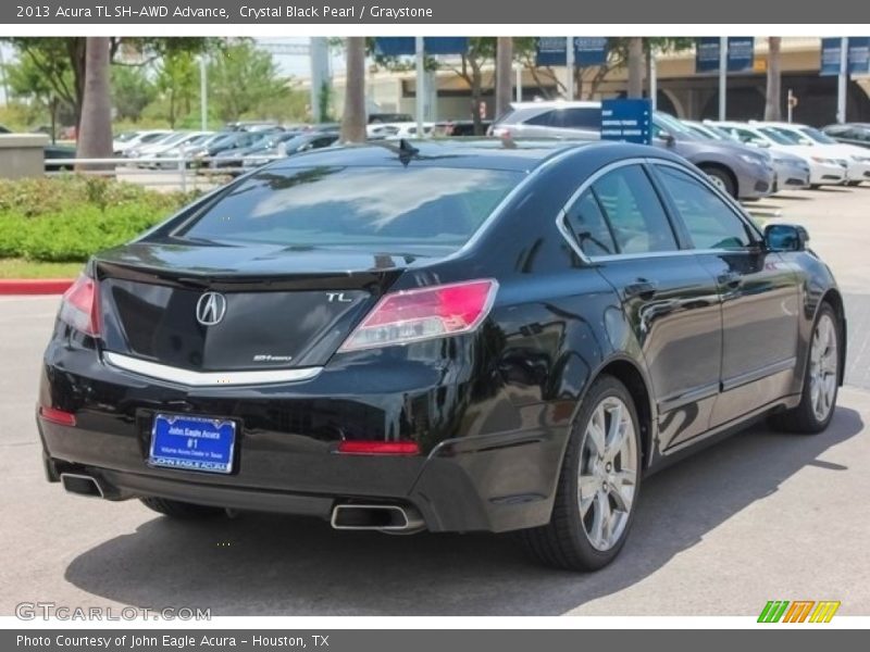 Crystal Black Pearl / Graystone 2013 Acura TL SH-AWD Advance