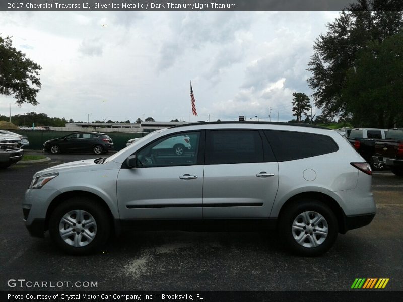 Silver Ice Metallic / Dark Titanium/Light Titanium 2017 Chevrolet Traverse LS