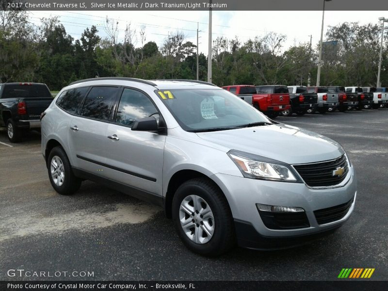 Silver Ice Metallic / Dark Titanium/Light Titanium 2017 Chevrolet Traverse LS