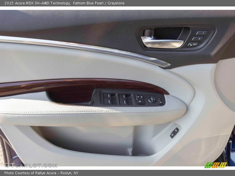 Fathom Blue Pearl / Graystone 2015 Acura MDX SH-AWD Technology