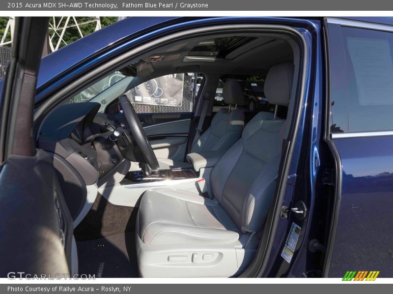 Fathom Blue Pearl / Graystone 2015 Acura MDX SH-AWD Technology