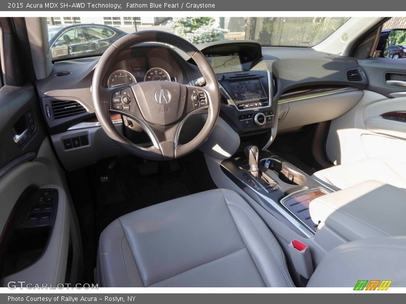 Fathom Blue Pearl / Graystone 2015 Acura MDX SH-AWD Technology