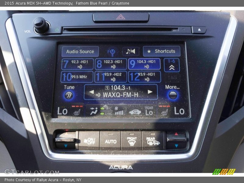 Fathom Blue Pearl / Graystone 2015 Acura MDX SH-AWD Technology