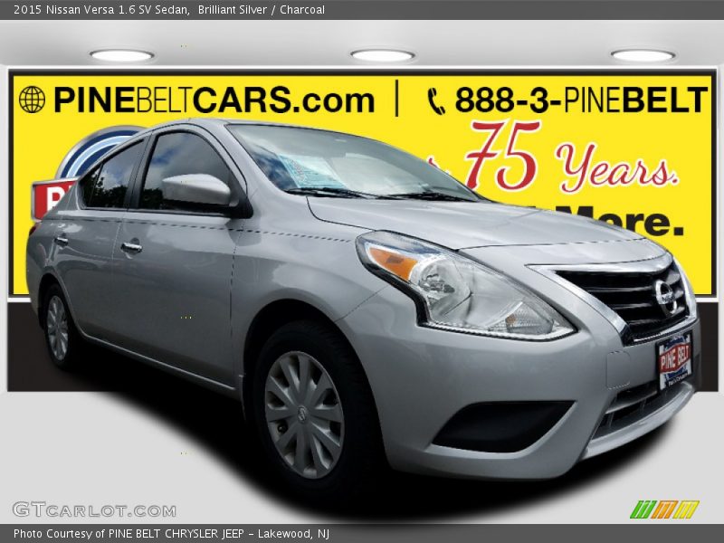 Brilliant Silver / Charcoal 2015 Nissan Versa 1.6 SV Sedan
