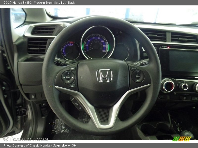 Modern Steel Metallic / Black 2017 Honda Fit EX
