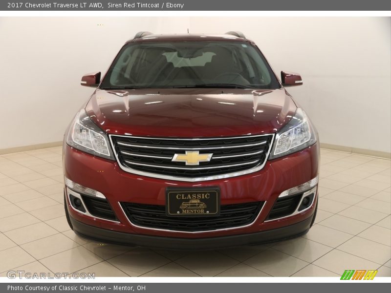 Siren Red Tintcoat / Ebony 2017 Chevrolet Traverse LT AWD