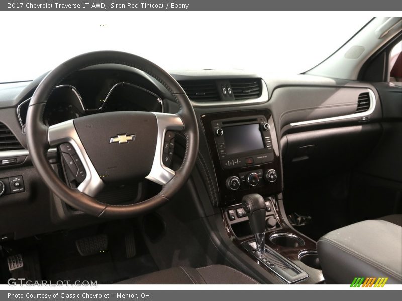 Siren Red Tintcoat / Ebony 2017 Chevrolet Traverse LT AWD
