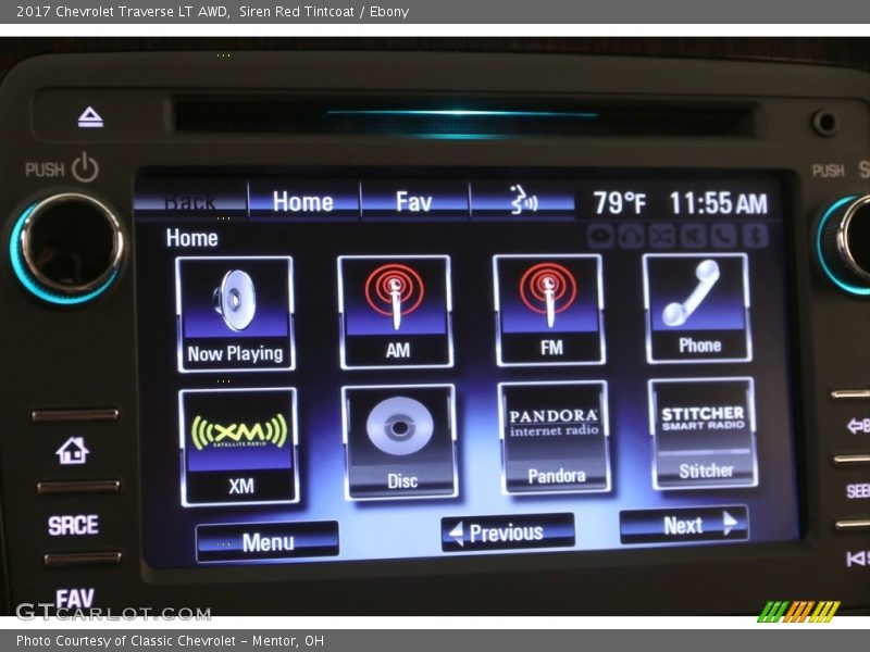 Siren Red Tintcoat / Ebony 2017 Chevrolet Traverse LT AWD
