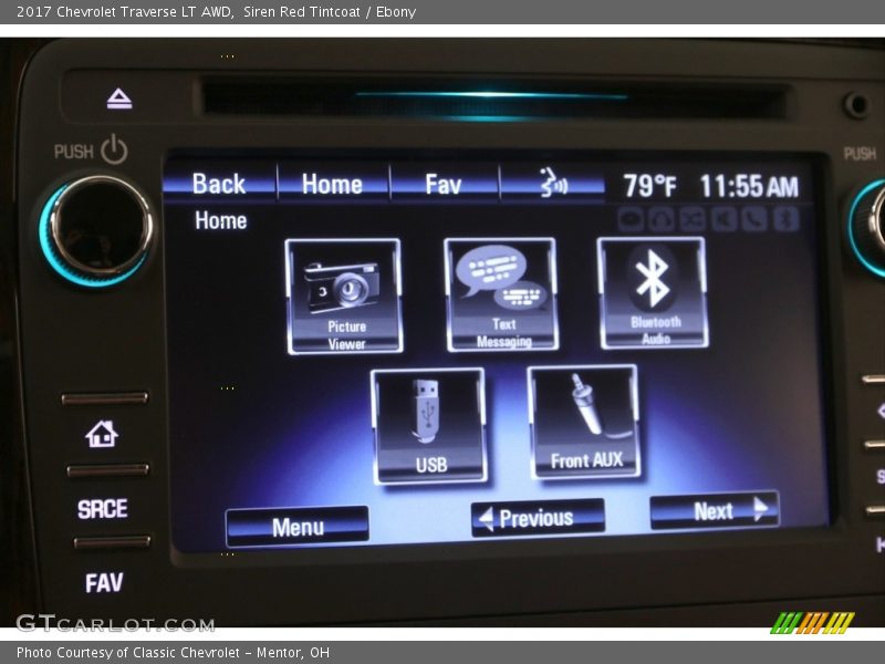 Siren Red Tintcoat / Ebony 2017 Chevrolet Traverse LT AWD