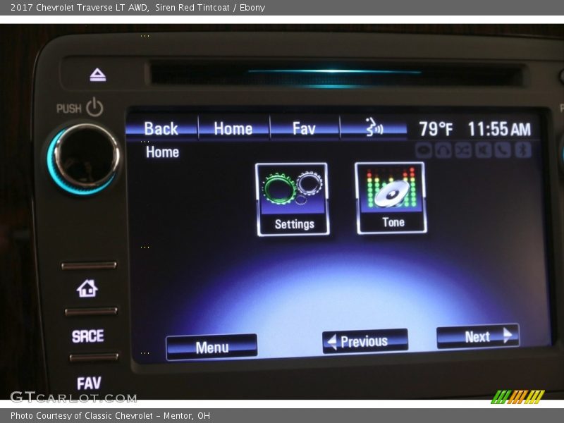 Siren Red Tintcoat / Ebony 2017 Chevrolet Traverse LT AWD