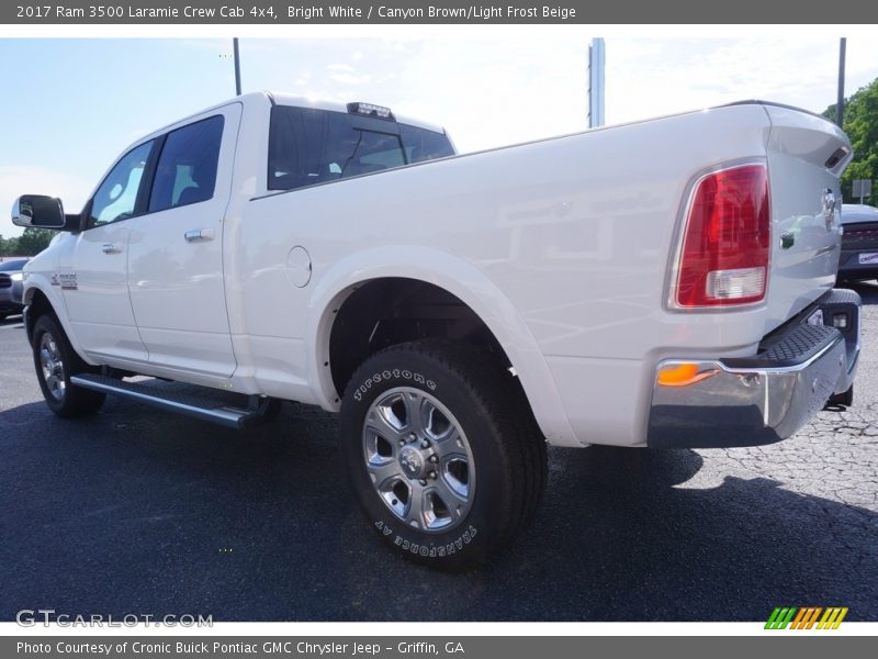 Bright White / Canyon Brown/Light Frost Beige 2017 Ram 3500 Laramie Crew Cab 4x4