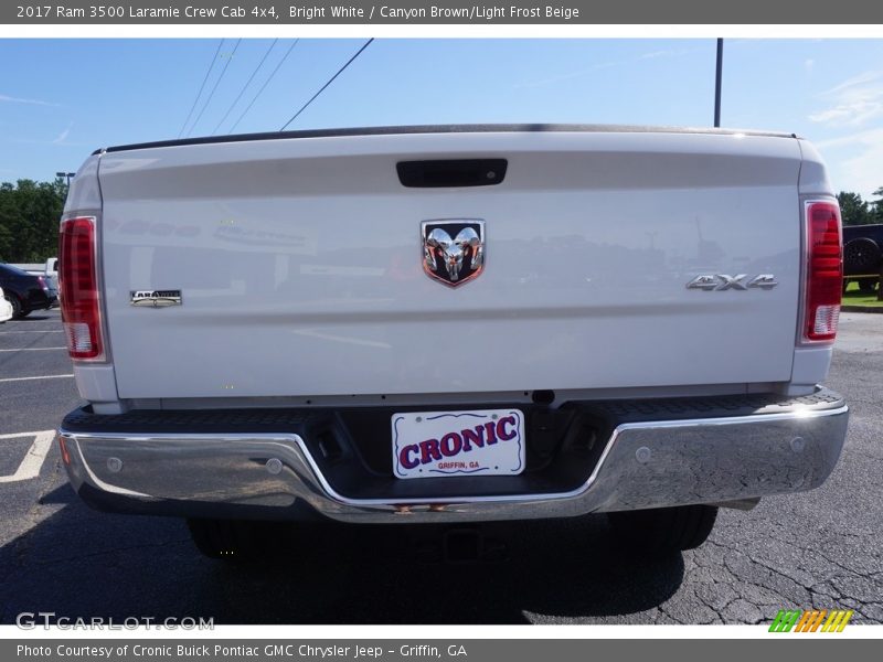 Bright White / Canyon Brown/Light Frost Beige 2017 Ram 3500 Laramie Crew Cab 4x4