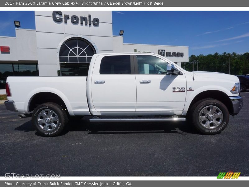 Bright White / Canyon Brown/Light Frost Beige 2017 Ram 3500 Laramie Crew Cab 4x4