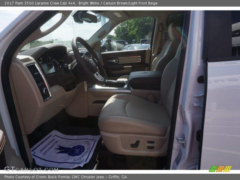 Bright White / Canyon Brown/Light Frost Beige 2017 Ram 3500 Laramie Crew Cab 4x4