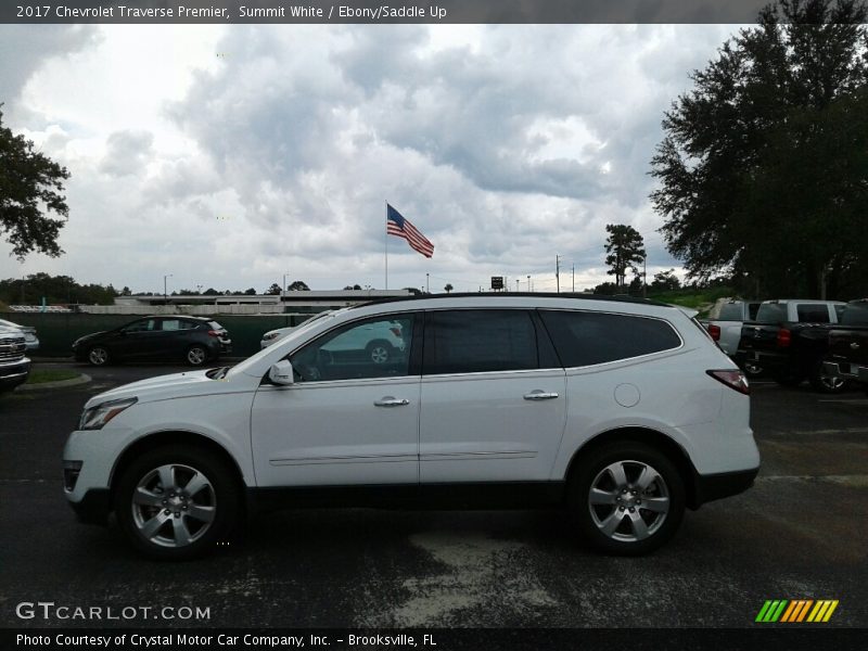 Summit White / Ebony/Saddle Up 2017 Chevrolet Traverse Premier